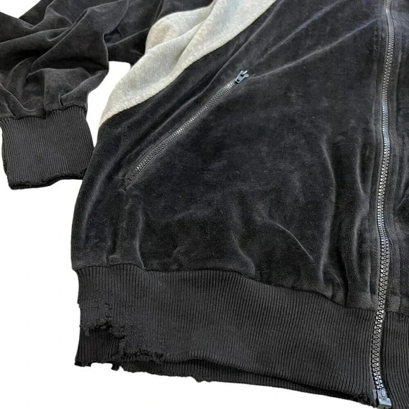 Christian Dior Monsieur Black Vintage Velvet Full Zip Sweater L - Picture 5 of 7
